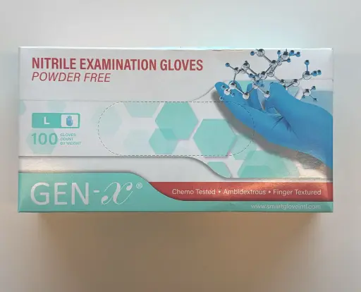 GEN-X nitril handschoenen blauw, maat Large
