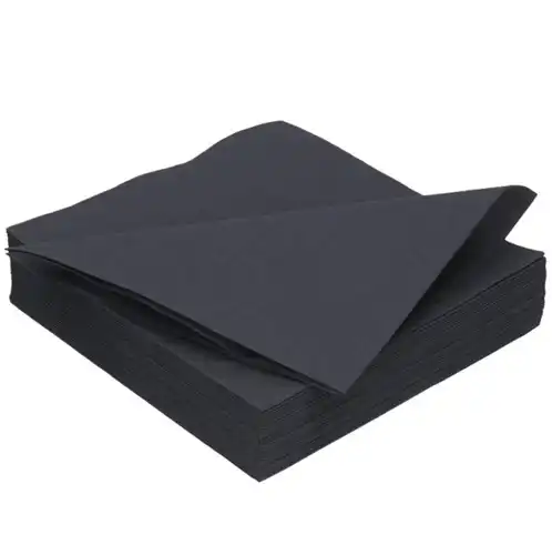 [DU120054] Duni Soft Bestekzakje  40x40 cm 1/8 Vouw 60 Stuks x 6 pakket Black